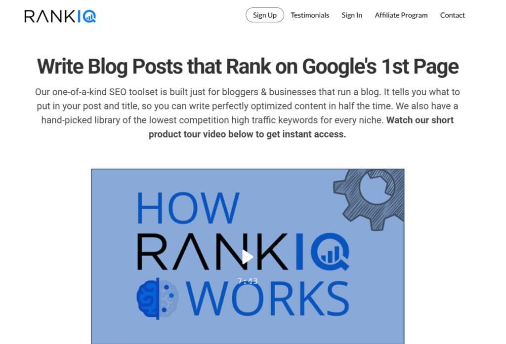 RankIQ Review - What is RankIQ - SEO Tools & Keyword Research RankIQ Review - What is RankIQ - SEO Tools & Keyword Research