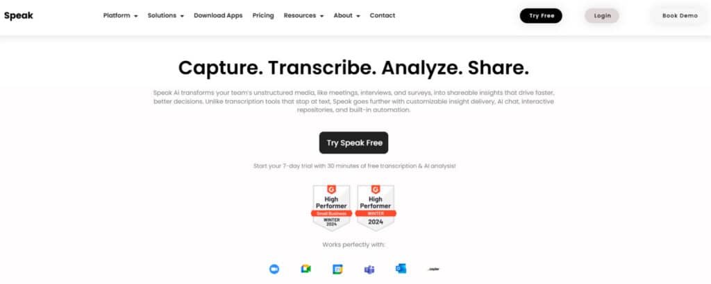 Speak AI Review: Speak AI Platform - AI transcription tool Speak AI Review: Speak AI Platform - AI transcription tool