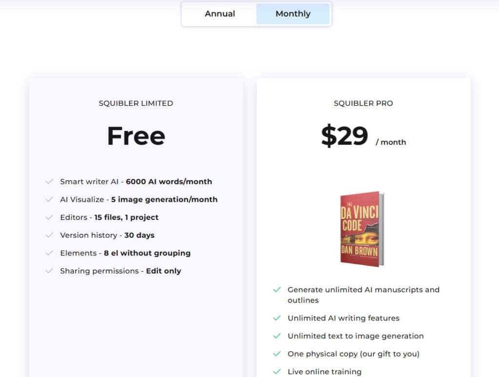 Squibler Review: AI writing assistant for fiction writing Pricing Plans Squibler Review: AI writing assistant for fiction writing Pricing Plans