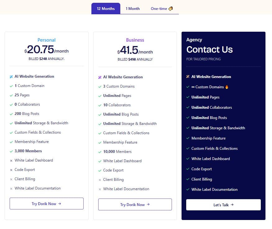 Dorik Review: Dorik Pricing Plans - AI Website Builder, AI Website Generation and Website Designing