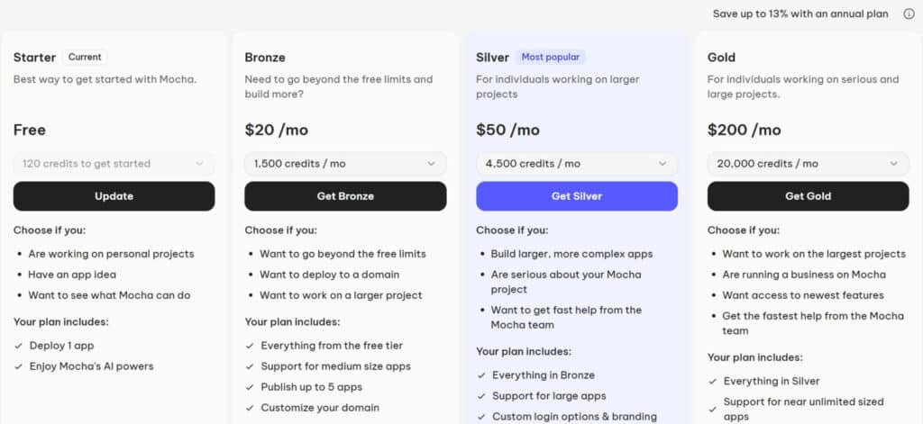 GetMocha Review: GetMocha Pricing Plans - No code AI, AI No-code App Builder, No code saas builder & No code app builder GetMocha Review: GetMocha Pricing Plans - No code AI, AI No-code App Builder, No code saas builder & No code app builder