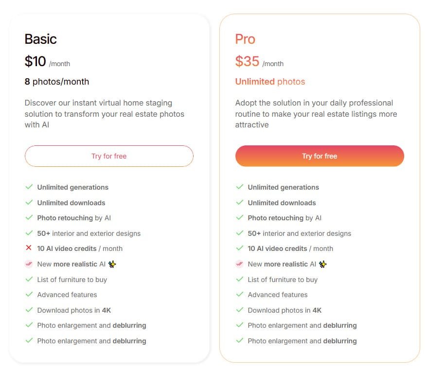 InstantDecoAI Review: InstantDecoAI Virtual Staging Pricing Plans - AI Real Estate Photo Editing, AI Virtual Staging, AI Interior Design, AI Exterior Design & AI Real Estate Photo Editor