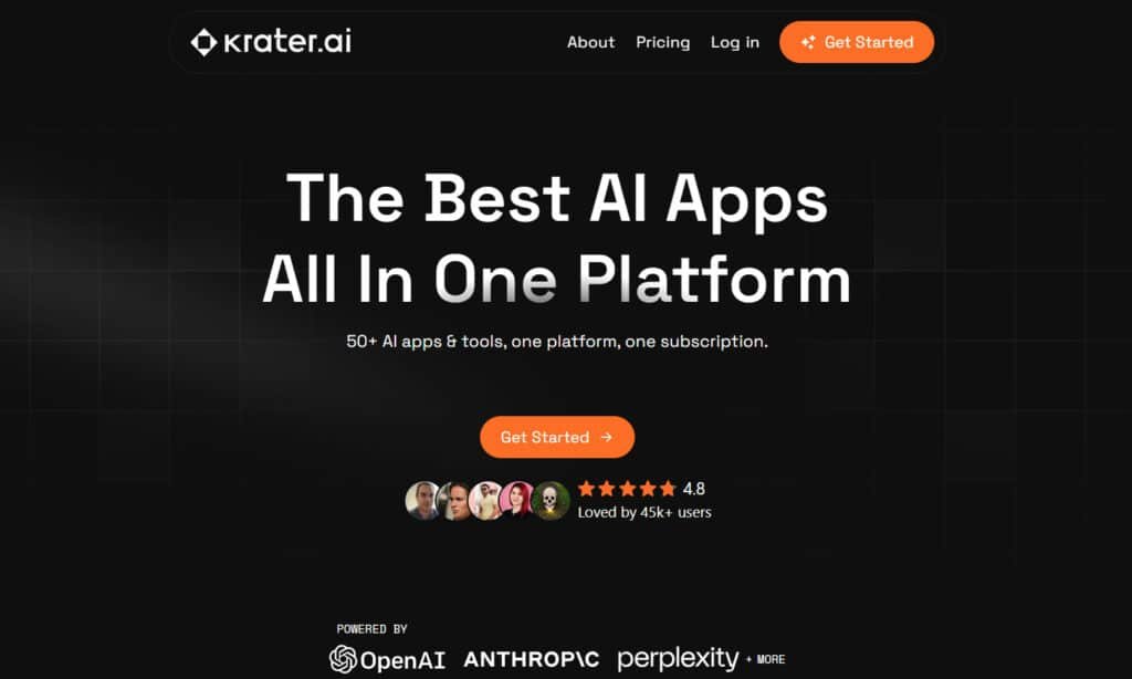 Krater AI Review - What is Krater AI - AI Apps, AI Copy Writing, AI Image Generator & AI Video Maker App