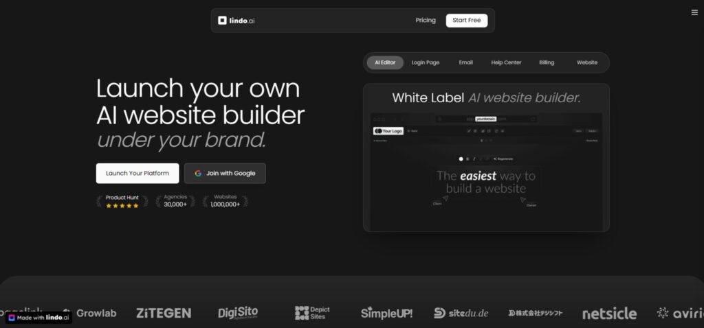 Lindo AI Review: What is Lindo AI - White label Website builder, White label Web design, White label AI website & AI website generator