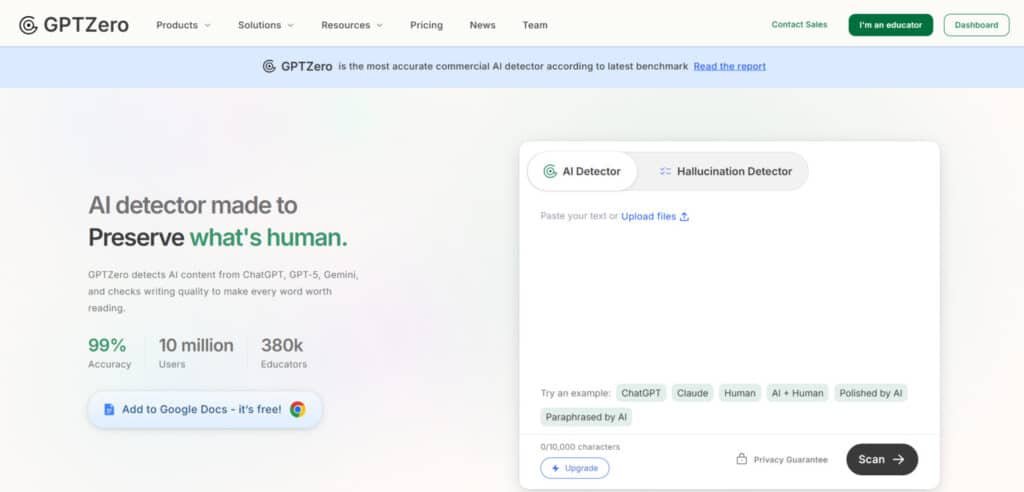 GPTZero Review: What is GPTZero - AI Detection tool, AI Detector & AI Text Detector GPTZero Review: What is GPTZero - AI Detection tool, AI Detector & AI Text Detector