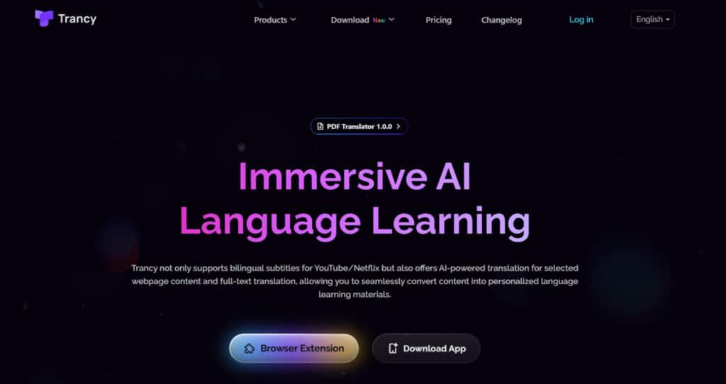 Trancy Review: What is Trancy - AI Language learning, AI Language tutor, AI Language learning app & AI Language tutor app