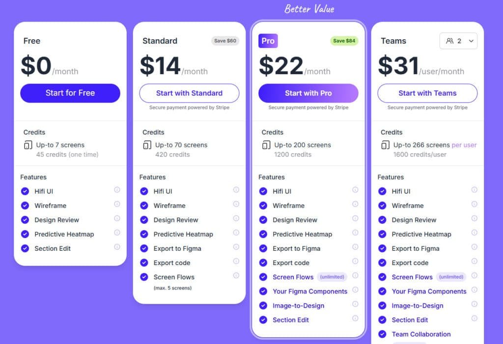 UXPilot.AI Review: UXPilot.AI Pricing Plans - AI UI/UX Design Generator, AI UI Generator, AI UX Design tools, AI Design generator & AI UX Design generator
