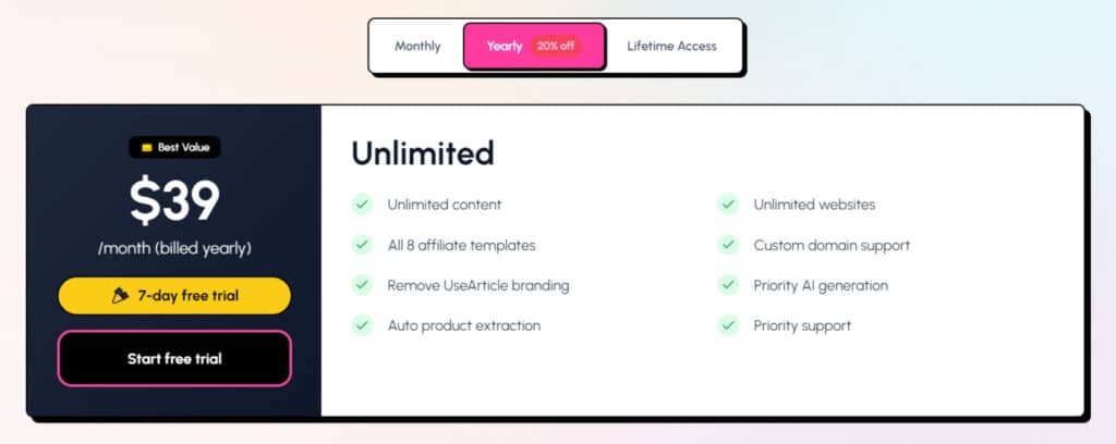 UseArticle review: UserArticle Pricing Plans - Affiliate website, Affiliate website builder & Affiliate website design UseArticle review: UserArticle Pricing Plans - Affiliate website, Affiliate website builder & Affiliate website design