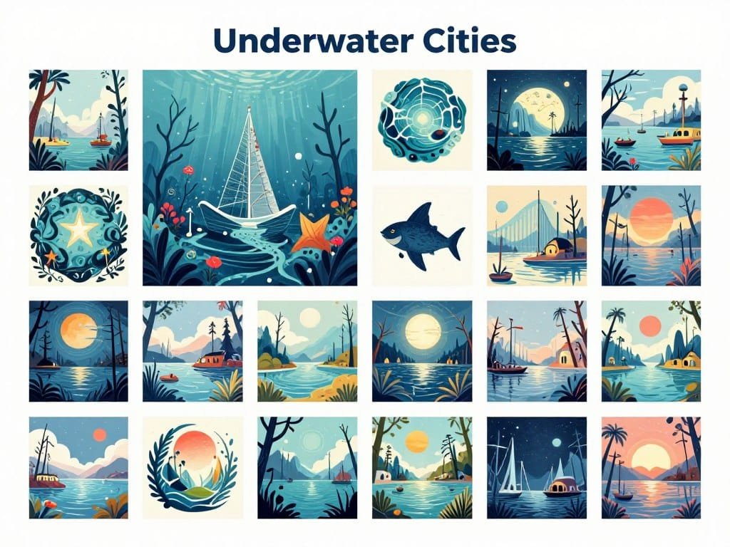 Community challenge artwork collection from DrawThis showing diverse styles