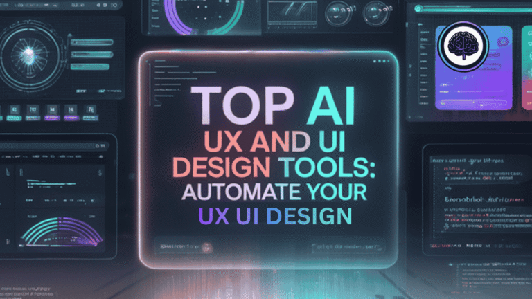 AI UX and UI Design tools transforming design workflow with digital interfaces and AI-generated designs