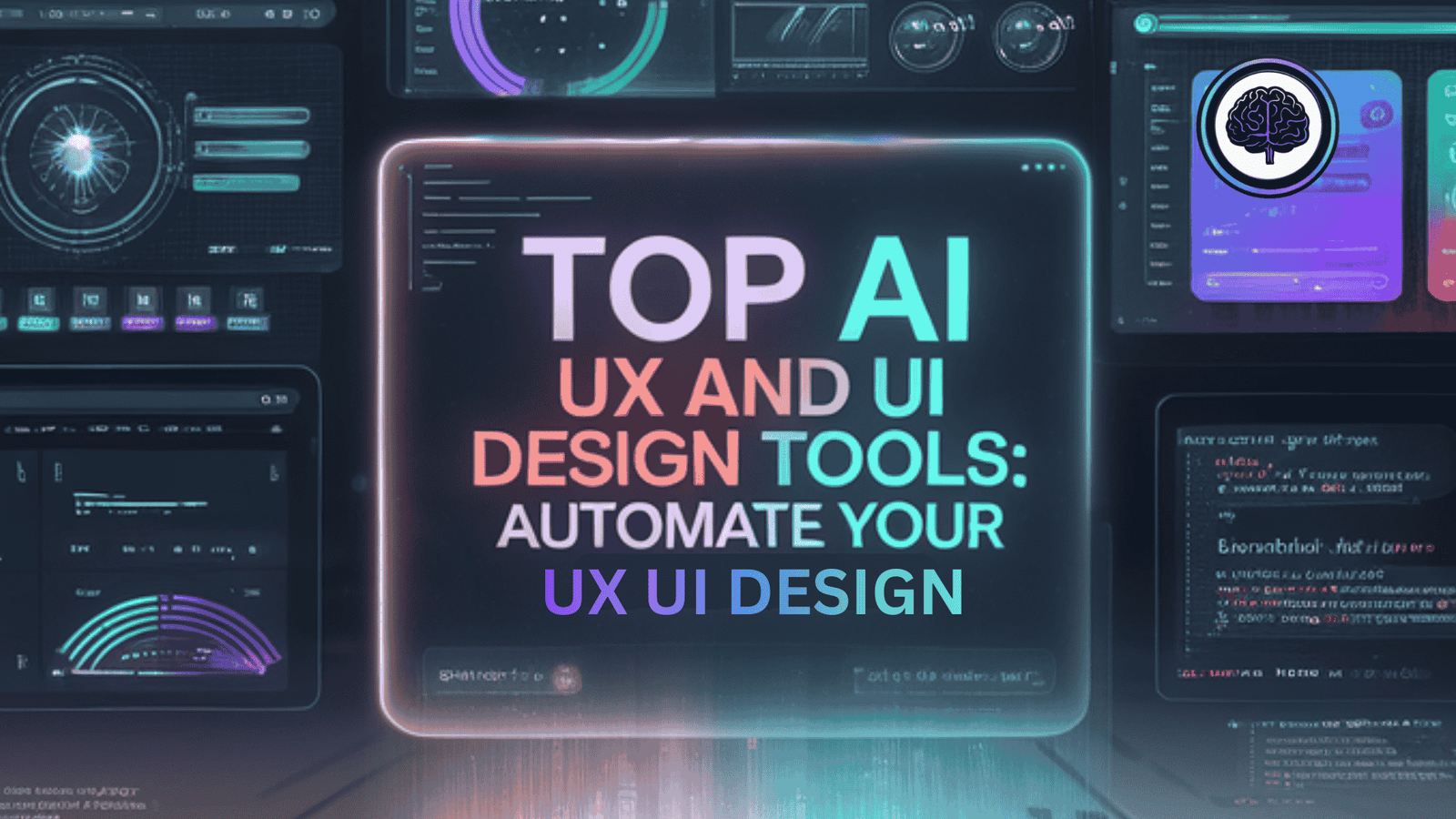 AI UX and UI Design tools transforming design workflow with digital interfaces and AI-generated designs