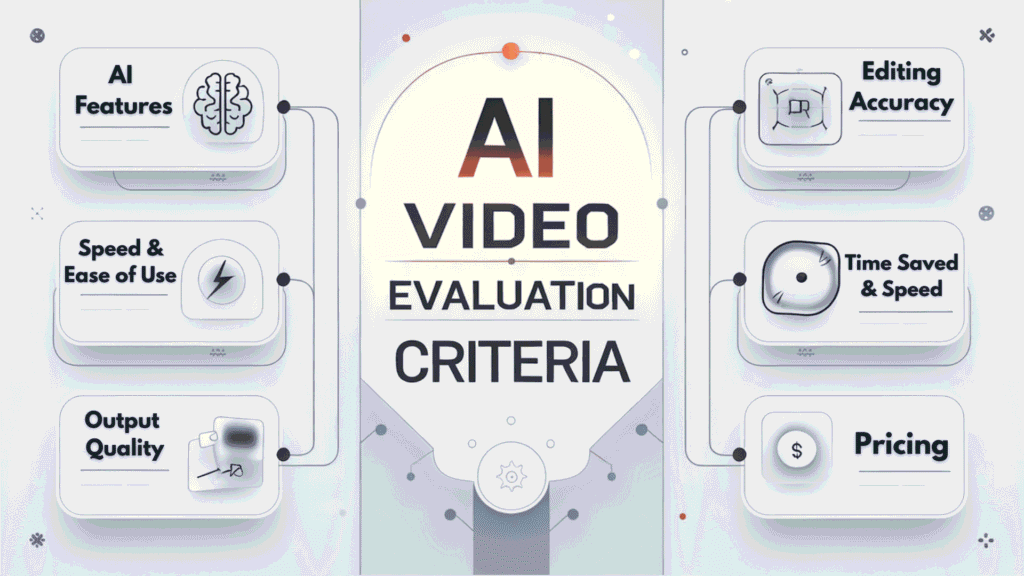 AI Video Editing Software Evaluation Criteria