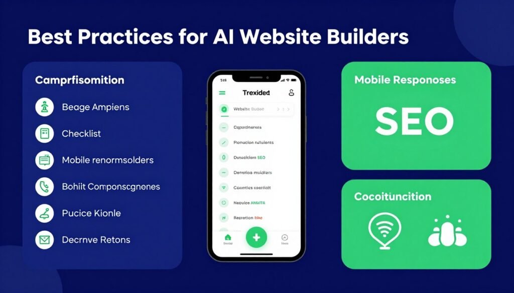 AI website builder best practices guide illustration