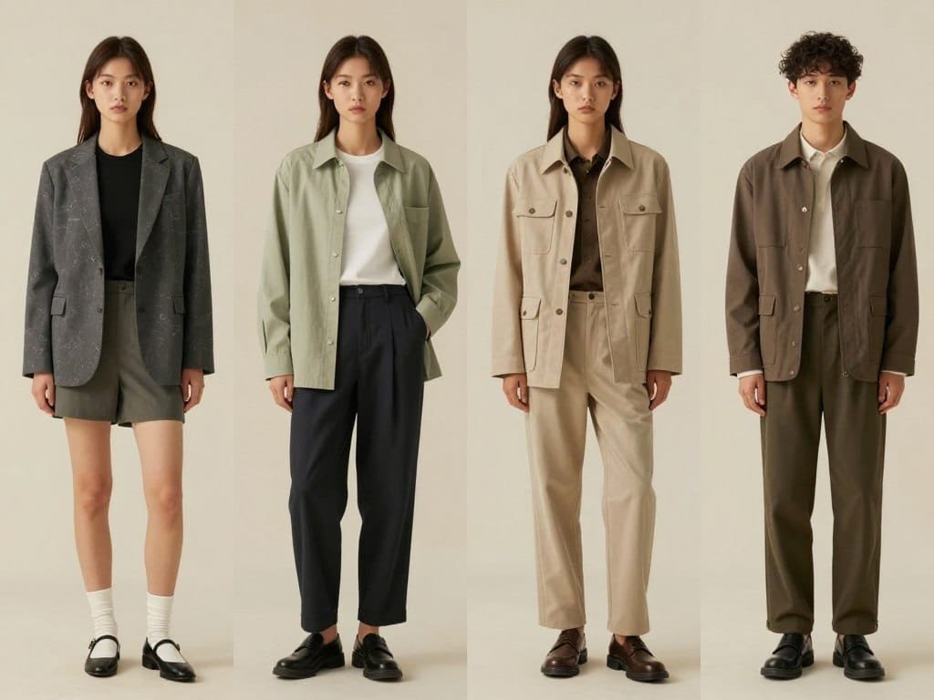 Claid AI brand consistency demonstration across multiple fashion models