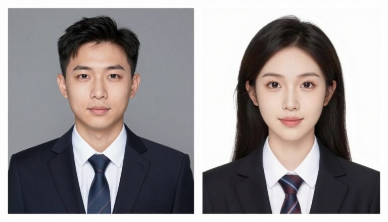 Comparison of professional headshot vs AI-generated headshot using AI Headshot Generators