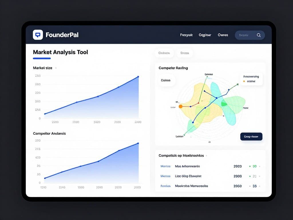FounderPal's Market Analysis Tool showing competitor analysis and market trends