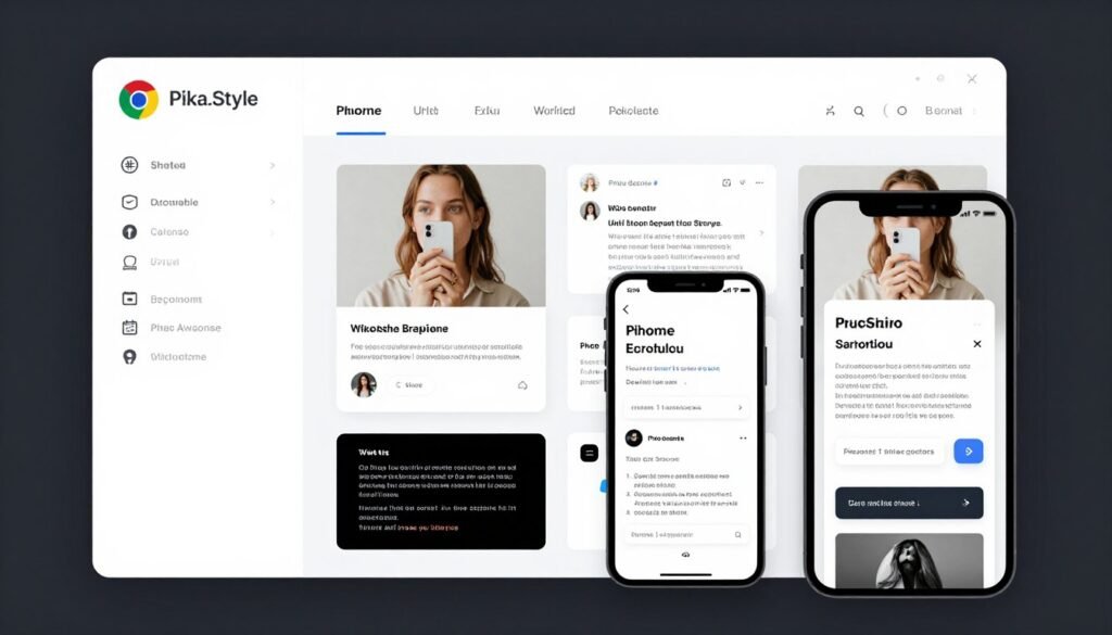 Pika.Style screenshot and mockup creation interface for app advertisements Pika.Style screenshot and mockup creation interface for app advertisements