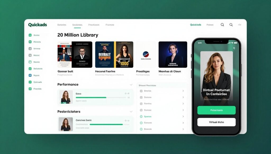 Quickads winning ads library interface showing competitor ad analysis Quickads winning ads library interface showing competitor ad analysis