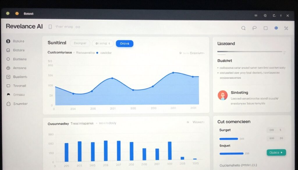 Relevance AI dashboard showing data visualization and customer insight tools