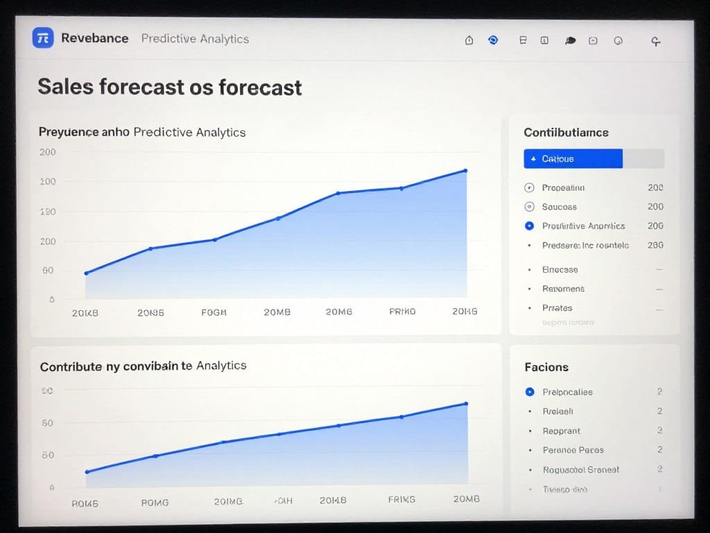 Relevance AI's Predictive Analytics showing sales forecasts and contributing factors