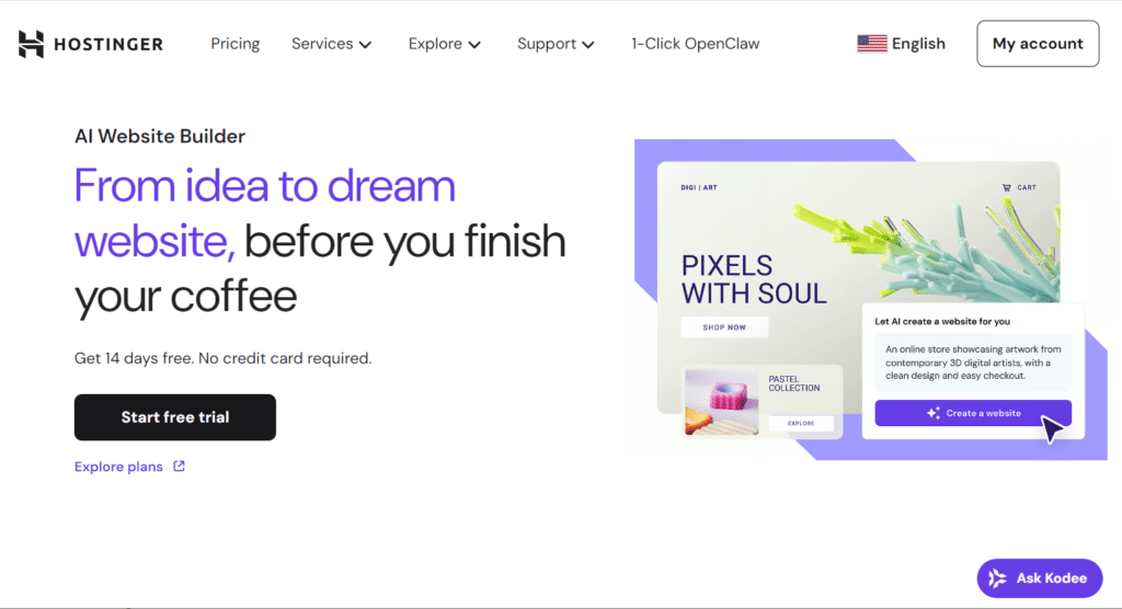 Hostinger AI Website Builder - AI Website Builders - 1