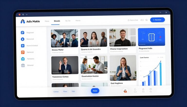 AI Ads Maker tools dashboard showing multiple video ads being created simultaneously