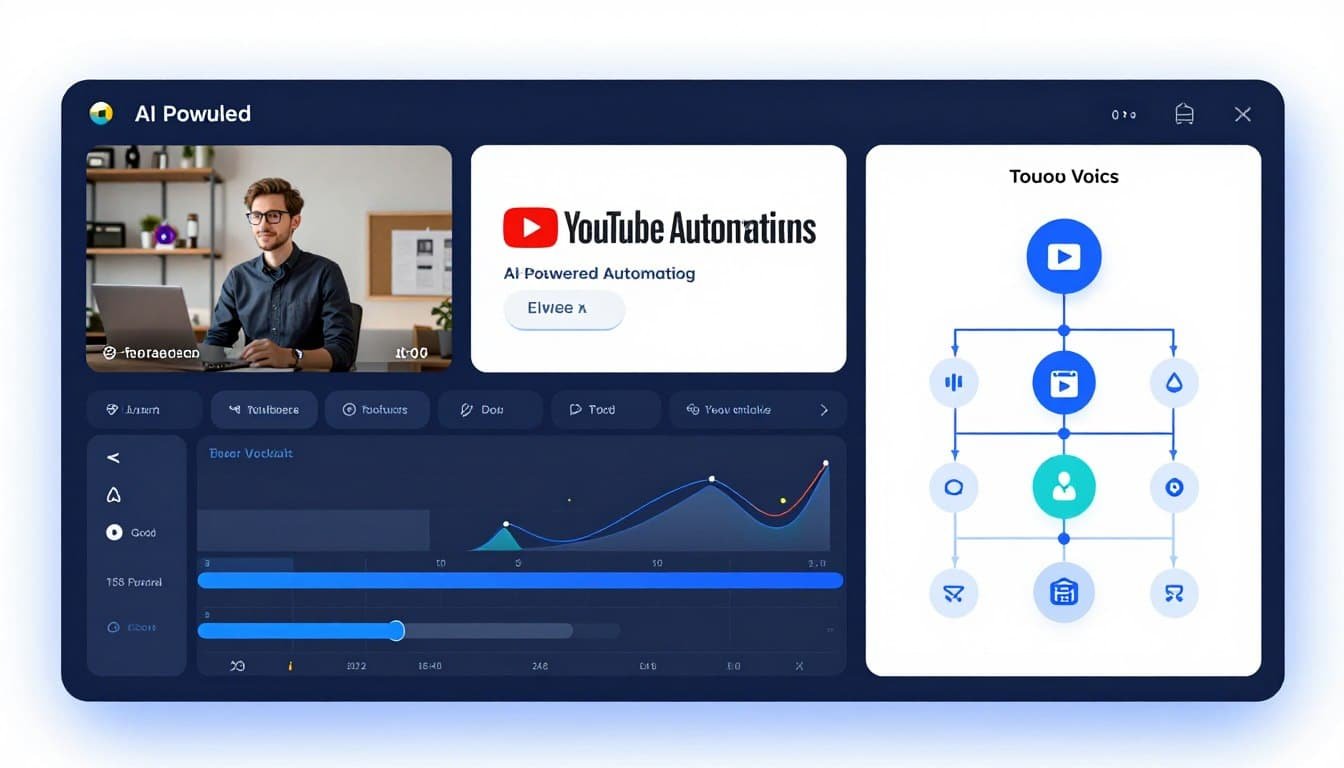AI YouTube Automation Tools dashboard showing video creation workflow