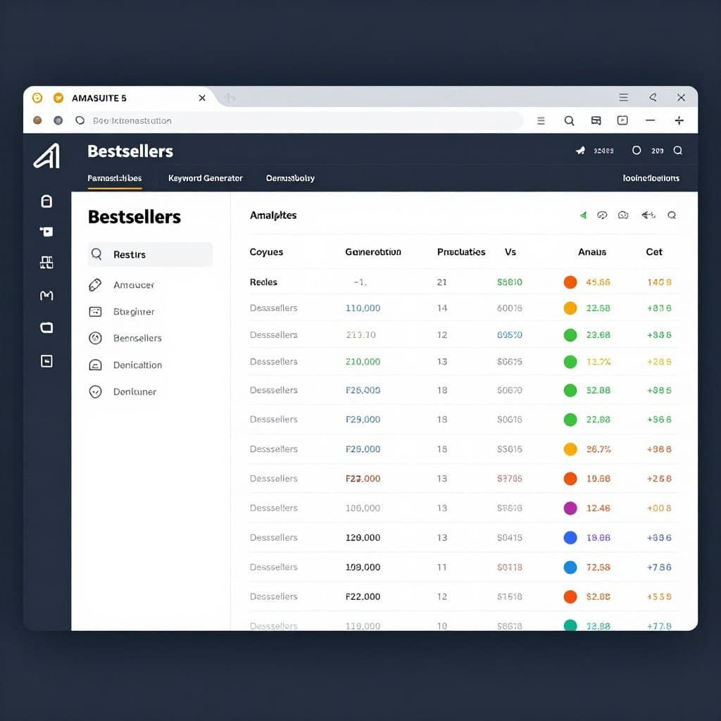 Amasuite 5 Amazon keyword research tool interface