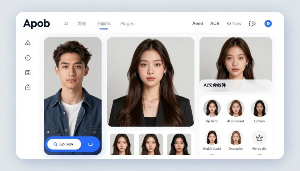 Apob AI showing AI influencer creation and face consistency technology