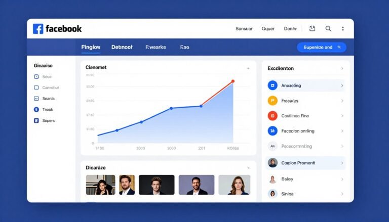 Facebook Ads Tools dashboard showing performance metrics and ROI improvements