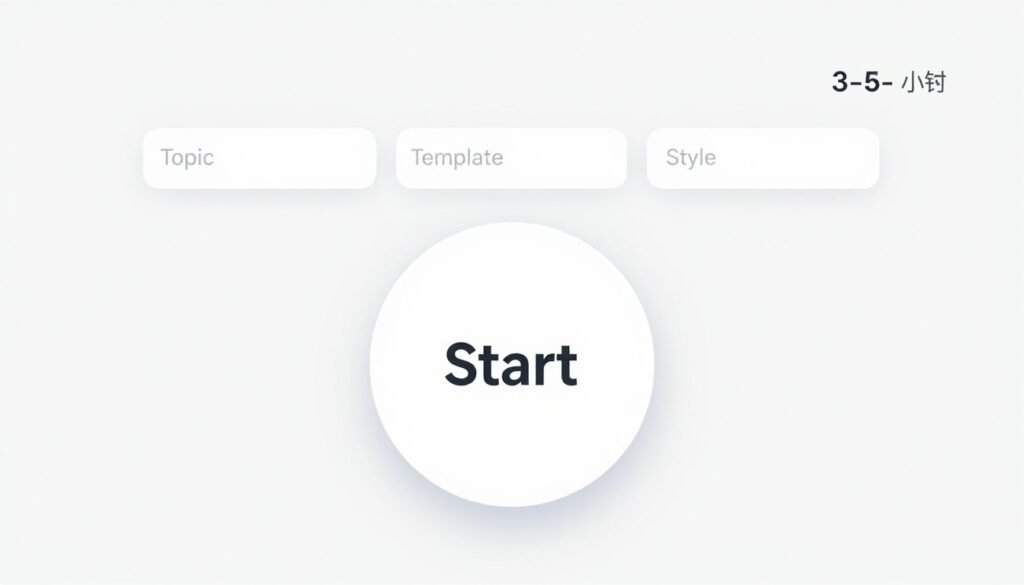 Faceless.Video one-click interface showing simple creation process