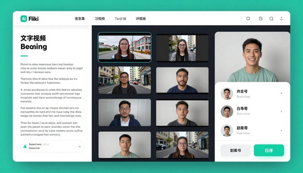 Fliki AI text to video interface showing blog conversion to video with voice narration