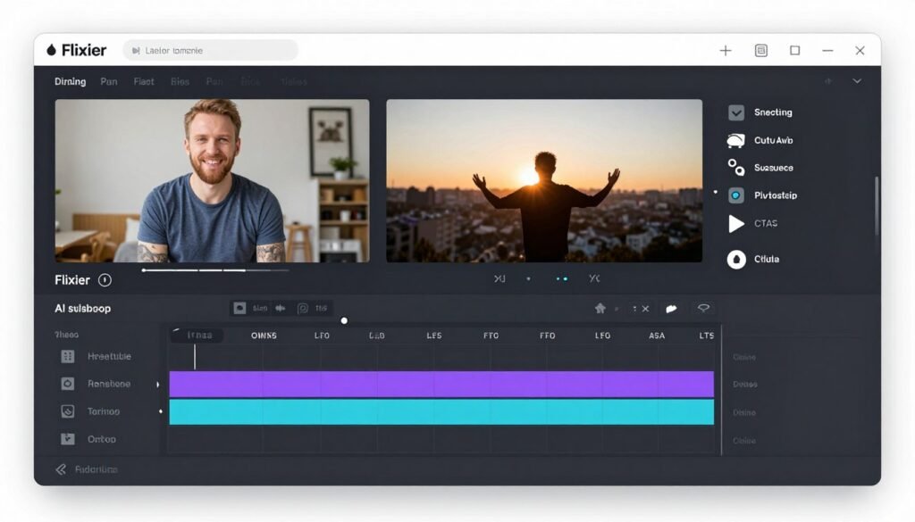 Flixier cloud-based Instagram Reel editor interface