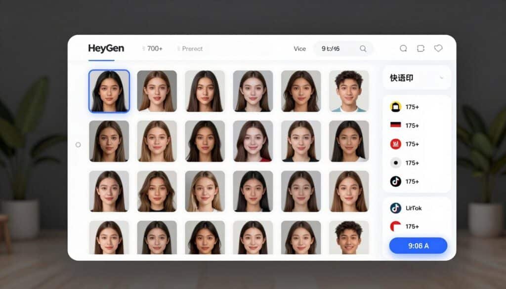 HeyGen AI avatar talking head in TikTok video format
