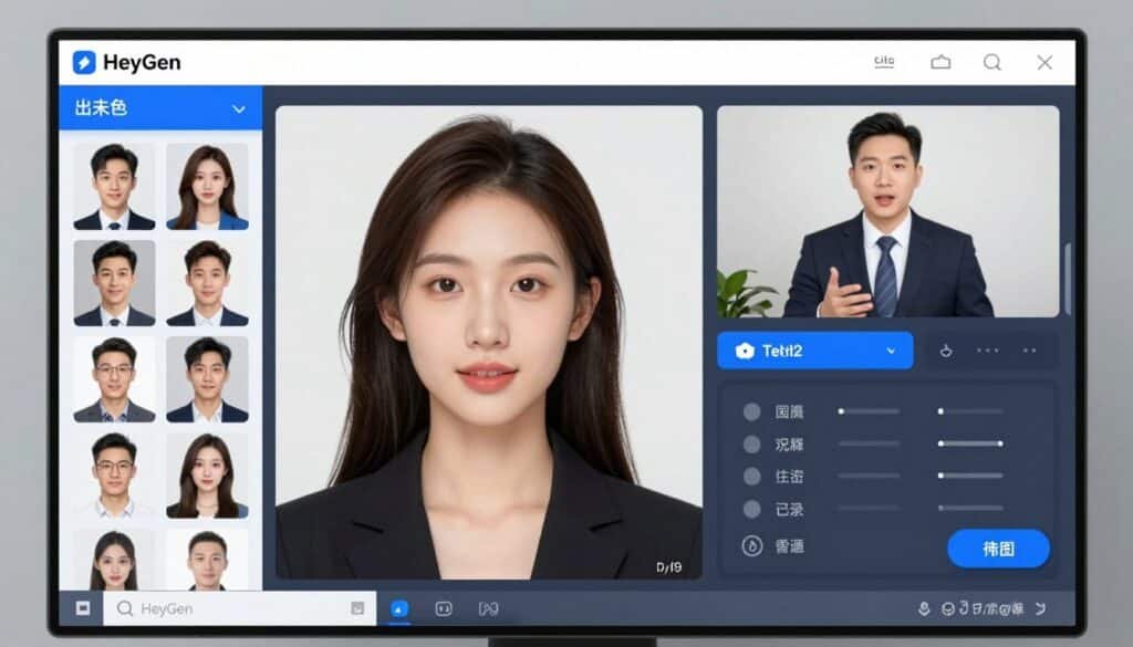 HeyGen AI avatar with synchronized lip movements and voice generation