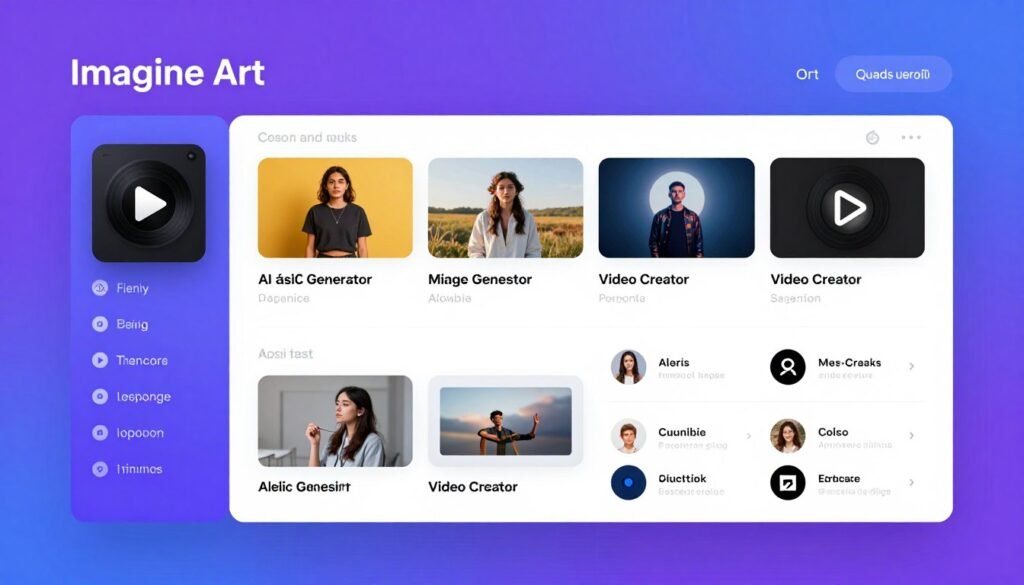 Imagine.Art all-in-one creative suite interface Imagine.Art all-in-one creative suite interface