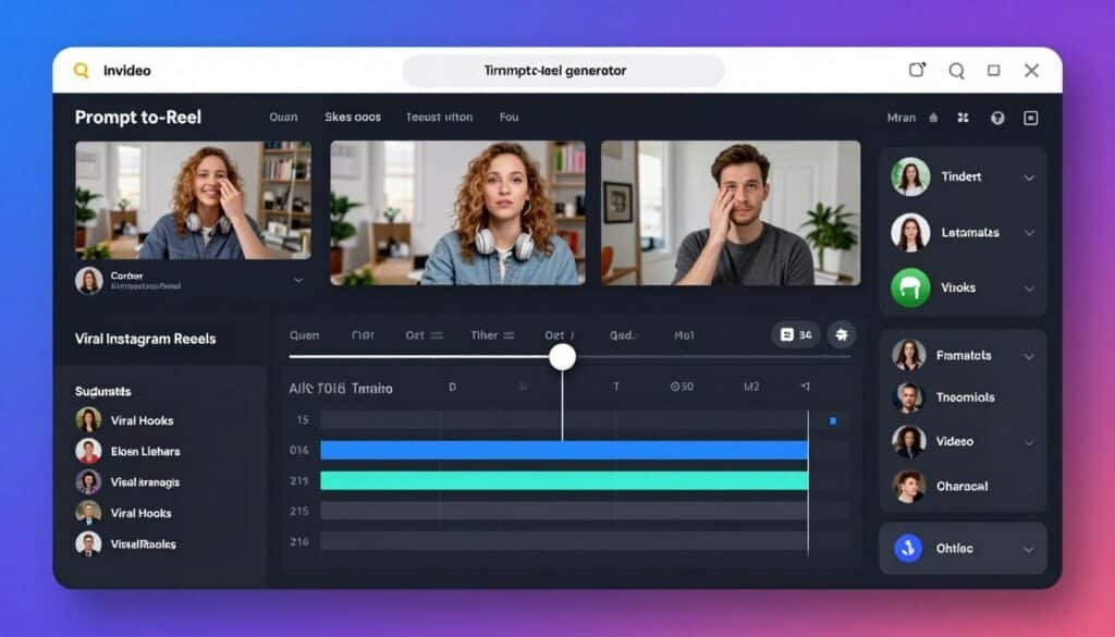 InVideo AI creating Instagram Reels from text prompts