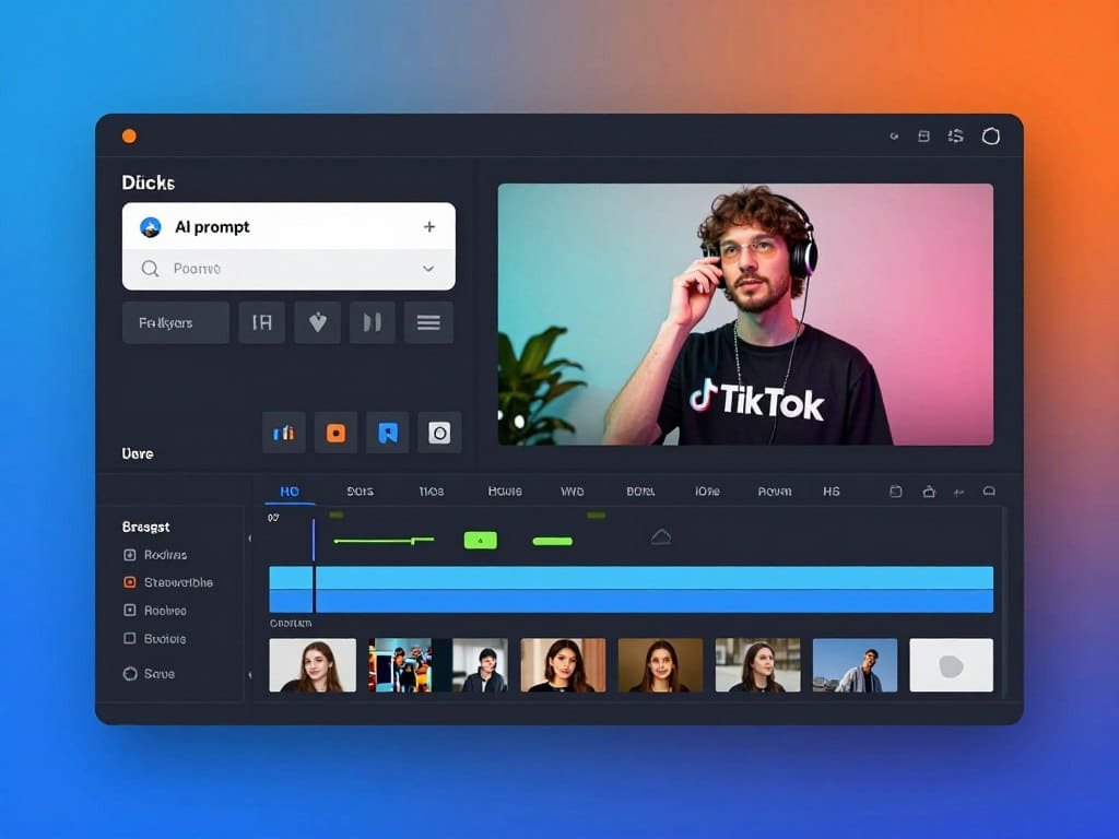 InVideo AI video editor showing prompt-to-video generation interface