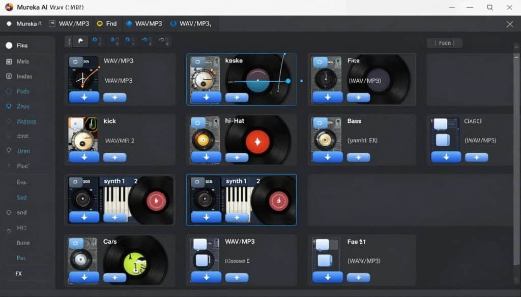 Mureka AI showing 12-stem separation export interface Mureka AI showing 12-stem separation export interface