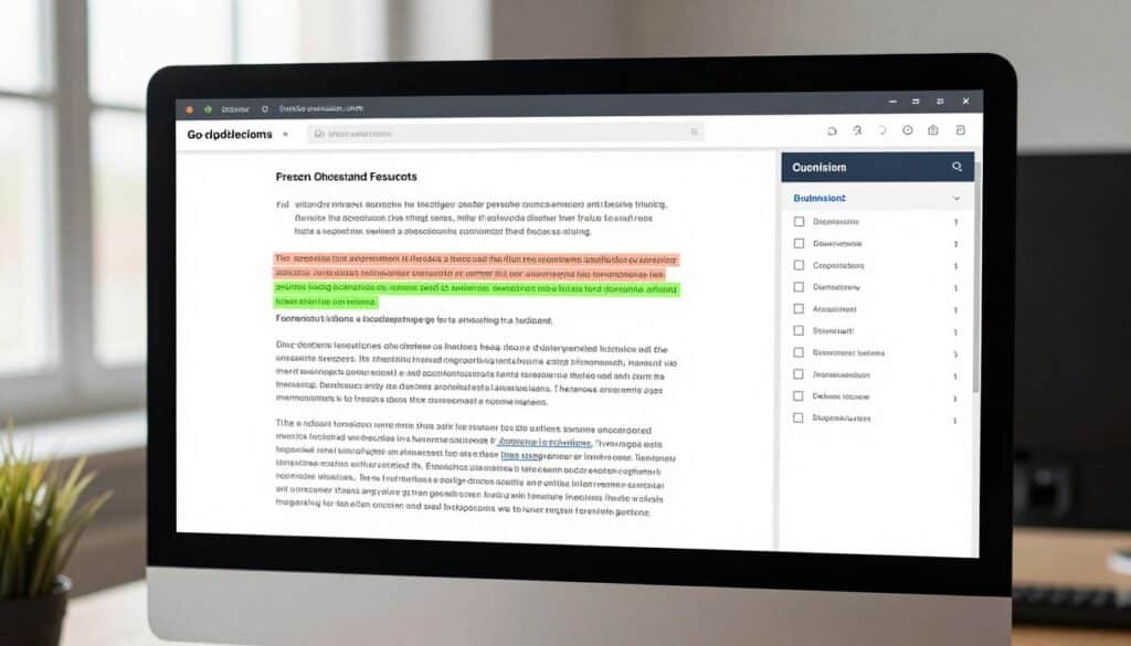 Paperpal editing interface showing academic paper with grammar suggestions and submission readiness checker Paperpal editing interface showing academic paper with grammar suggestions and submission readiness checker
