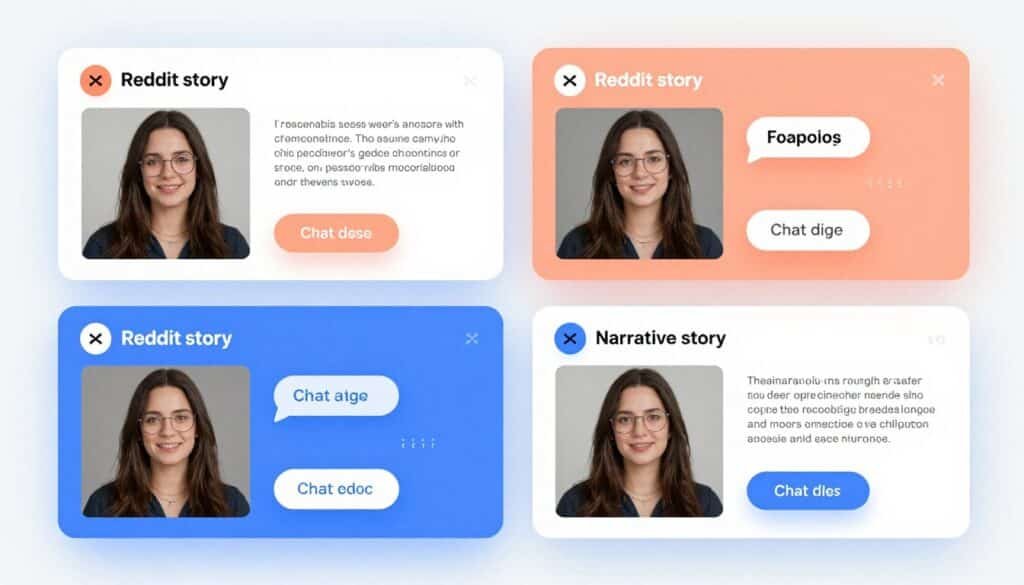 Short.AI interface showing different story format options