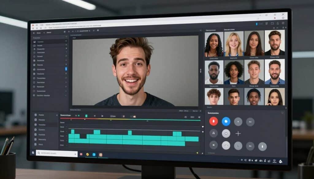 Synthesys AI avatar speaking with realistic facial expressions and lip sync