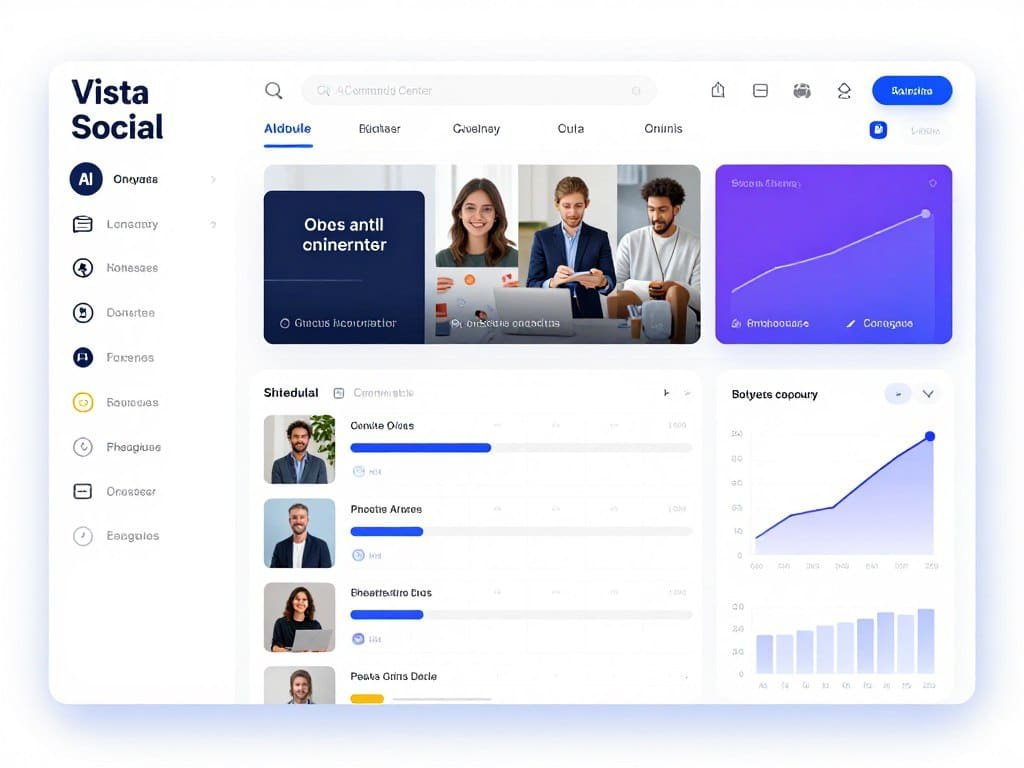 Vista Social AI command center interface