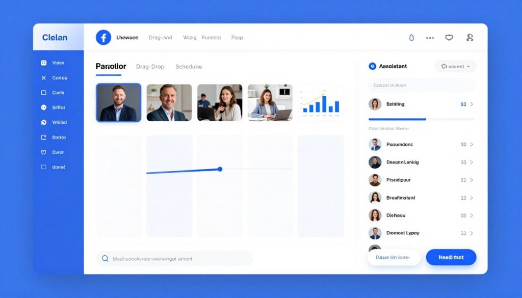Vista Social content calendar interface for Facebook scheduling