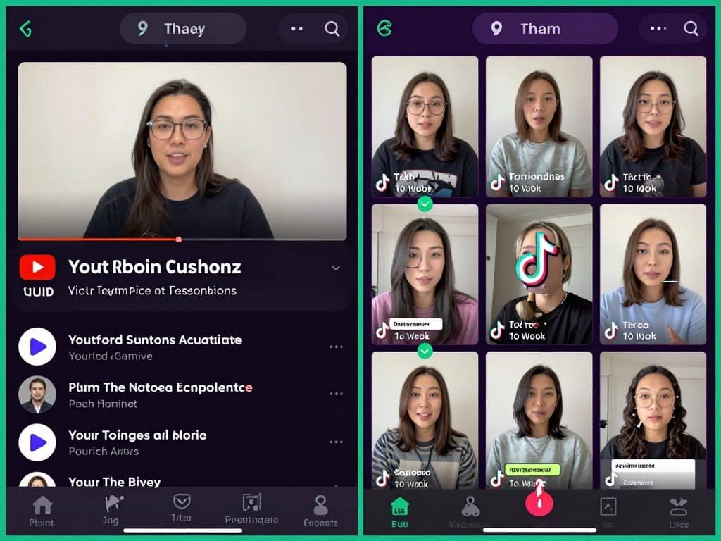 Vizard AI showing one long video being converted into multiple TikTok clips