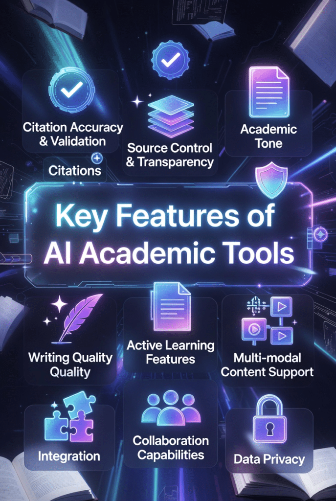 Core Key Features AI Academic Tools Should Adhere to