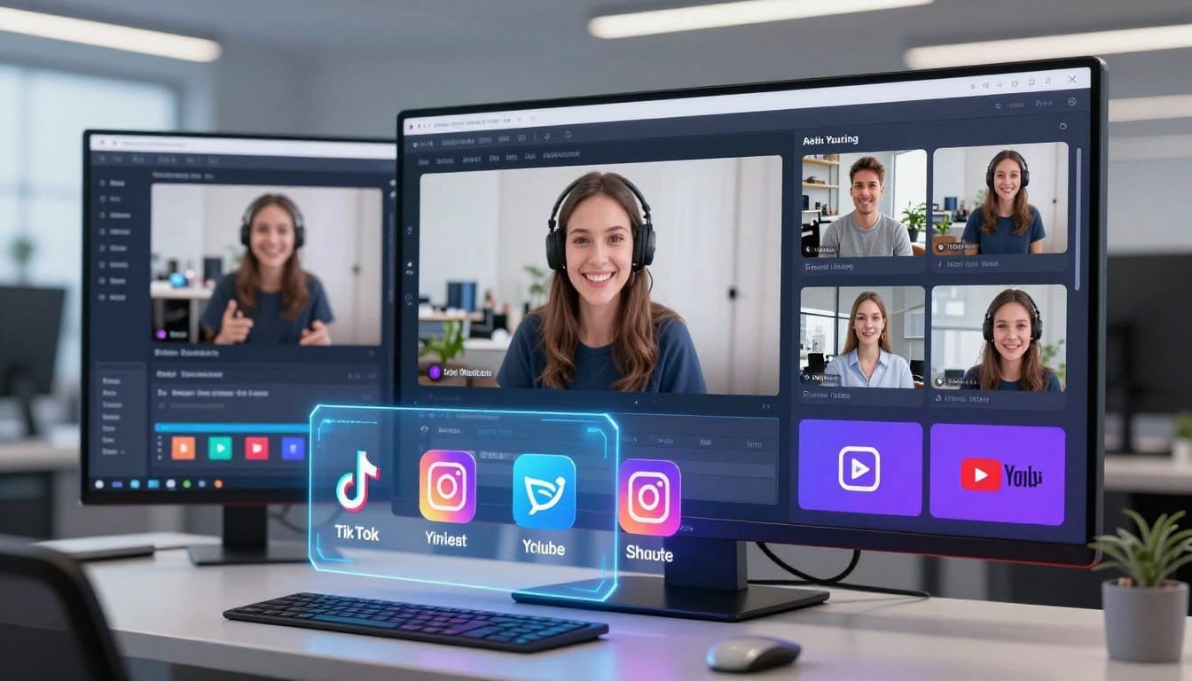 AI Faceless Reels Generators creating automated video content for social media platforms