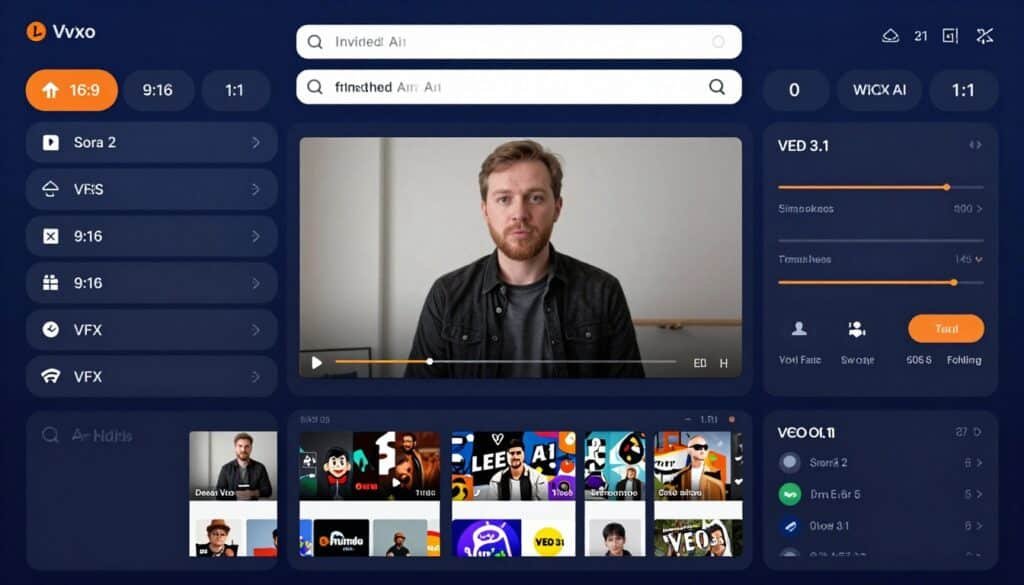 Invideo AI platform showing prompt-to-video generation workflow
