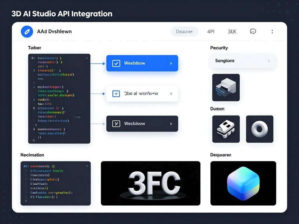 3D AI Studio API integration example with code snippets and workflow automation
