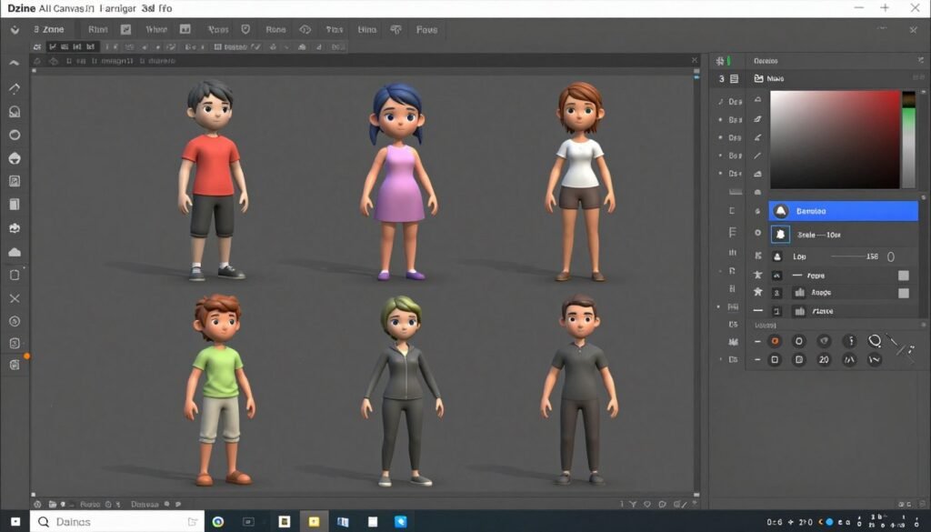 Dzine AI layering and positioning tools for precise 3D model control